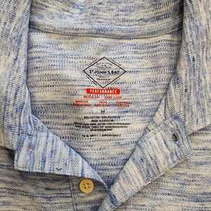 St. John's Bay Men's Heather Blue Polo